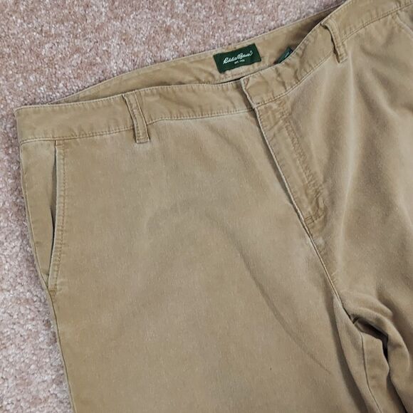 Eddie Bauer Women's Size 18 Beige Khaki Wide Leg Cotton Jean Pant High Rise - Picture 10 of 12